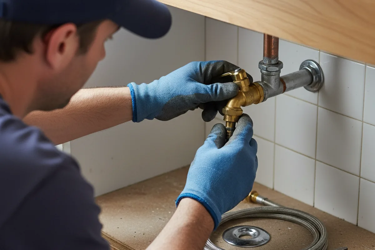 Shutoff valve and fitting work during Faucet and Fixture Repair in Philadelphia